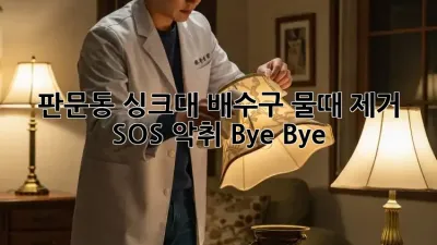 ✨판문동 싱크대 배수구 물때 제거 SOS! 악취 Bye Bye~✨